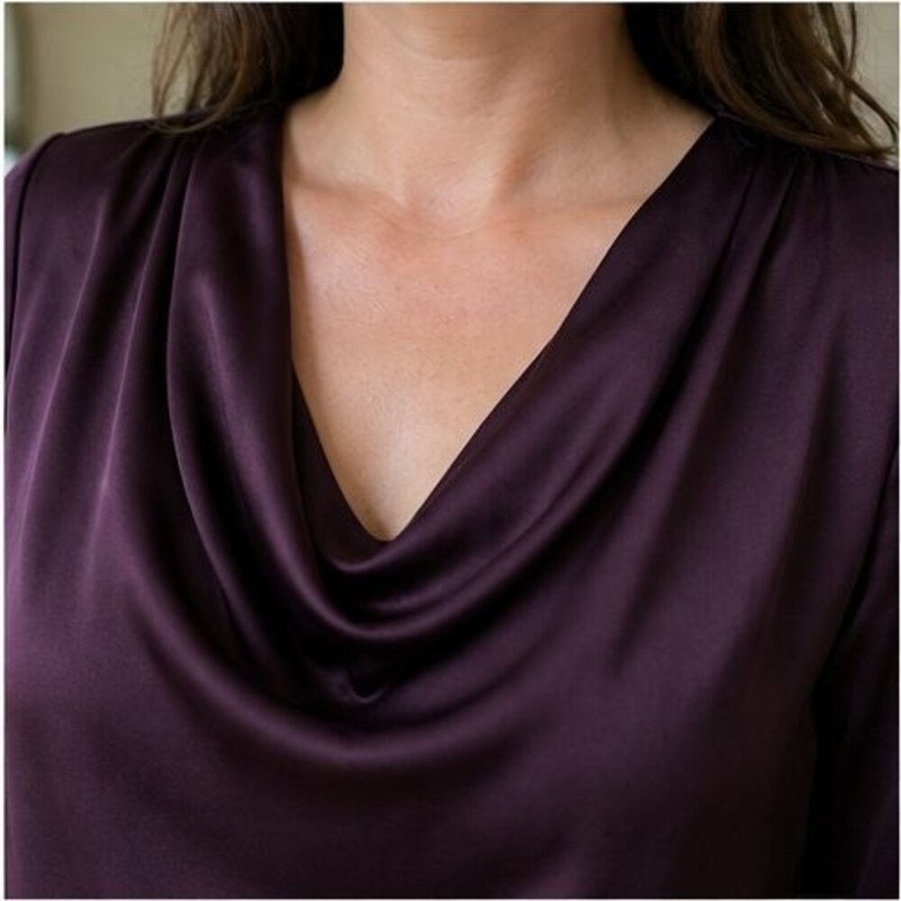 Taupe Ruffle Blouse - Picture 4 of 6